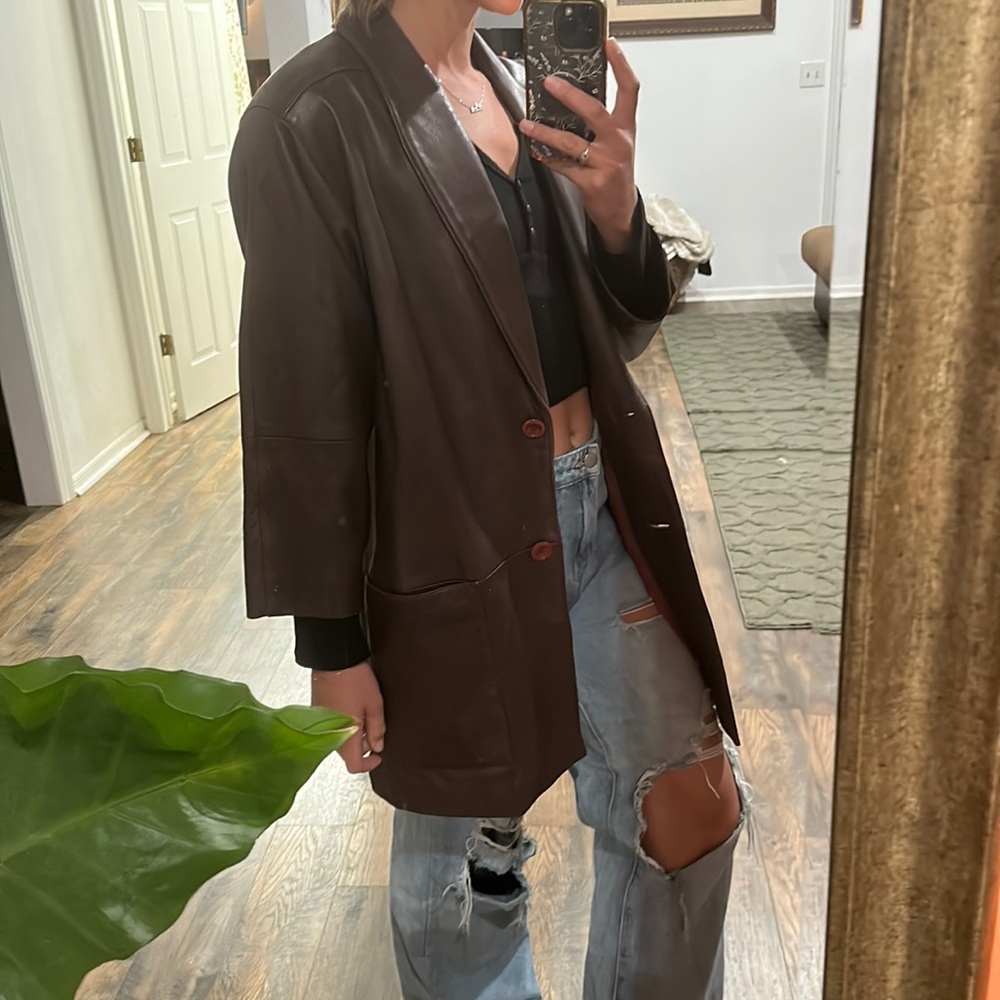 Vintage Etienne Aigner leather jacket